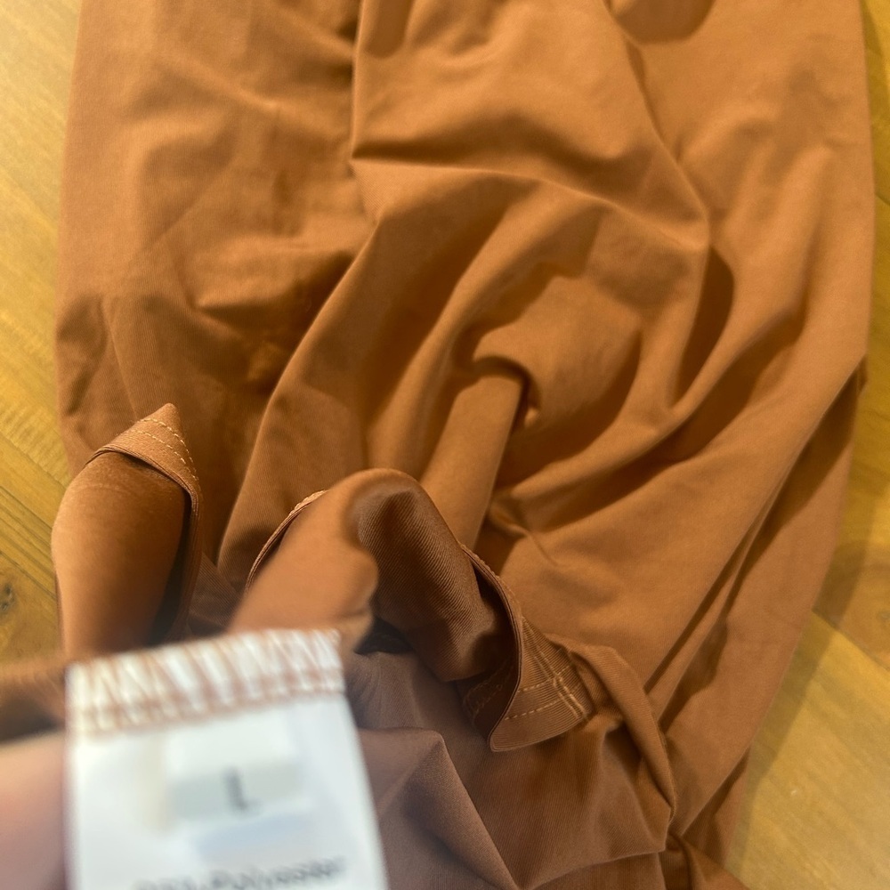 Chic One-Shoulder Brown Dress - Picture 4 of 11
